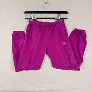 Champion Reverse Weave Sweatpants Womens Small Magenta Pink Joggers Fleece Pants